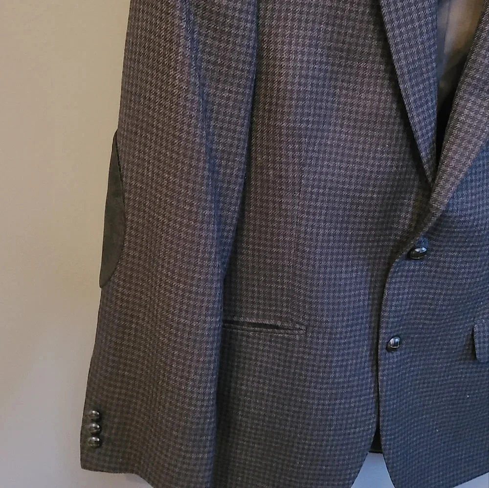 Stafford wool sport blazer Houndstooth Print sz .40 medium
